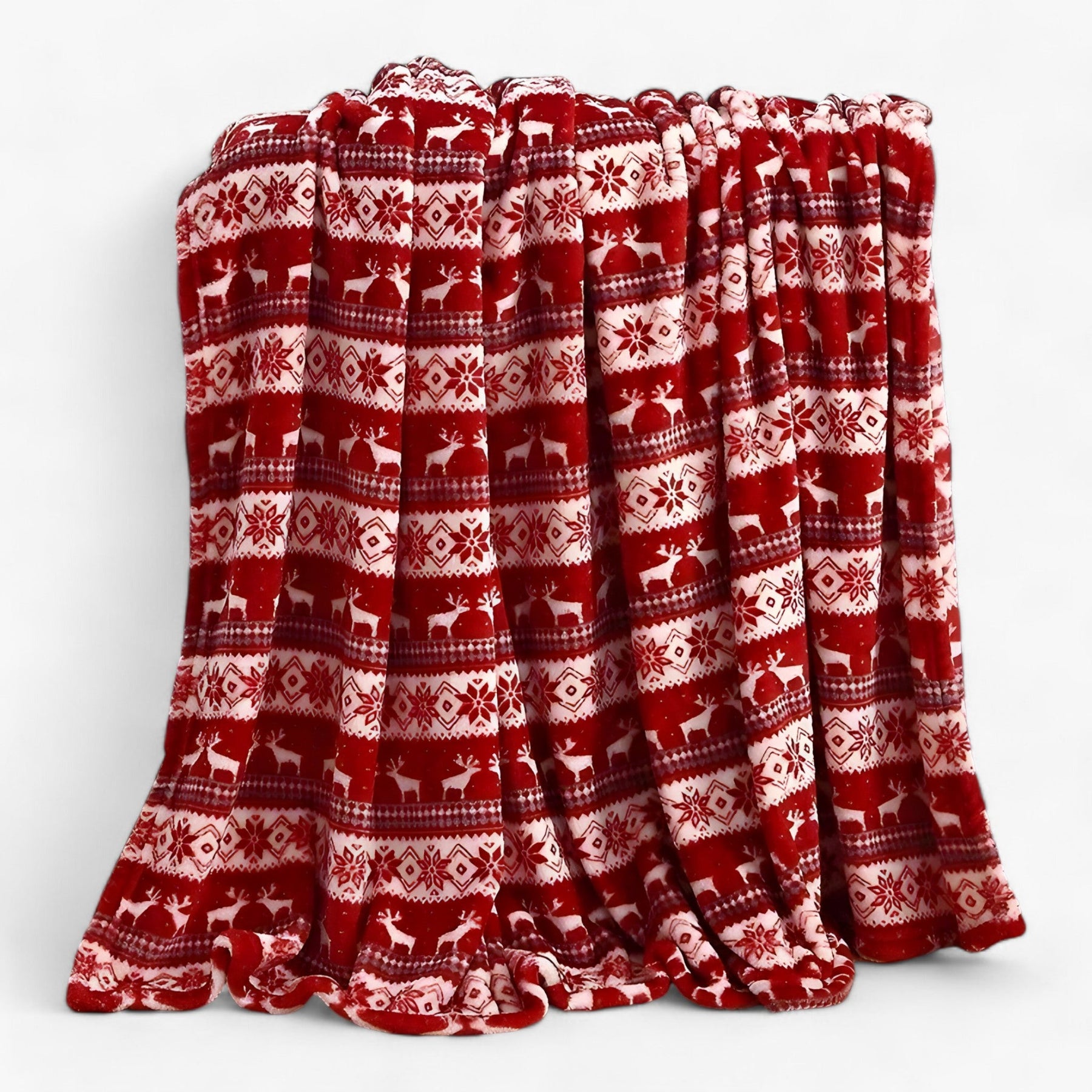 home & garden : Velvy Luxe Kerstdeken van Fleece - Elegante en Gezellige Vakantiedecoratie - Groen in Roos van Pantino