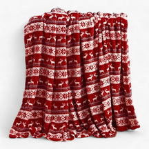 home & garden : Velvy Luxe Kerstdeken van Fleece - Elegante en Gezellige Vakantiedecoratie - Groen in Roos van Pantino
