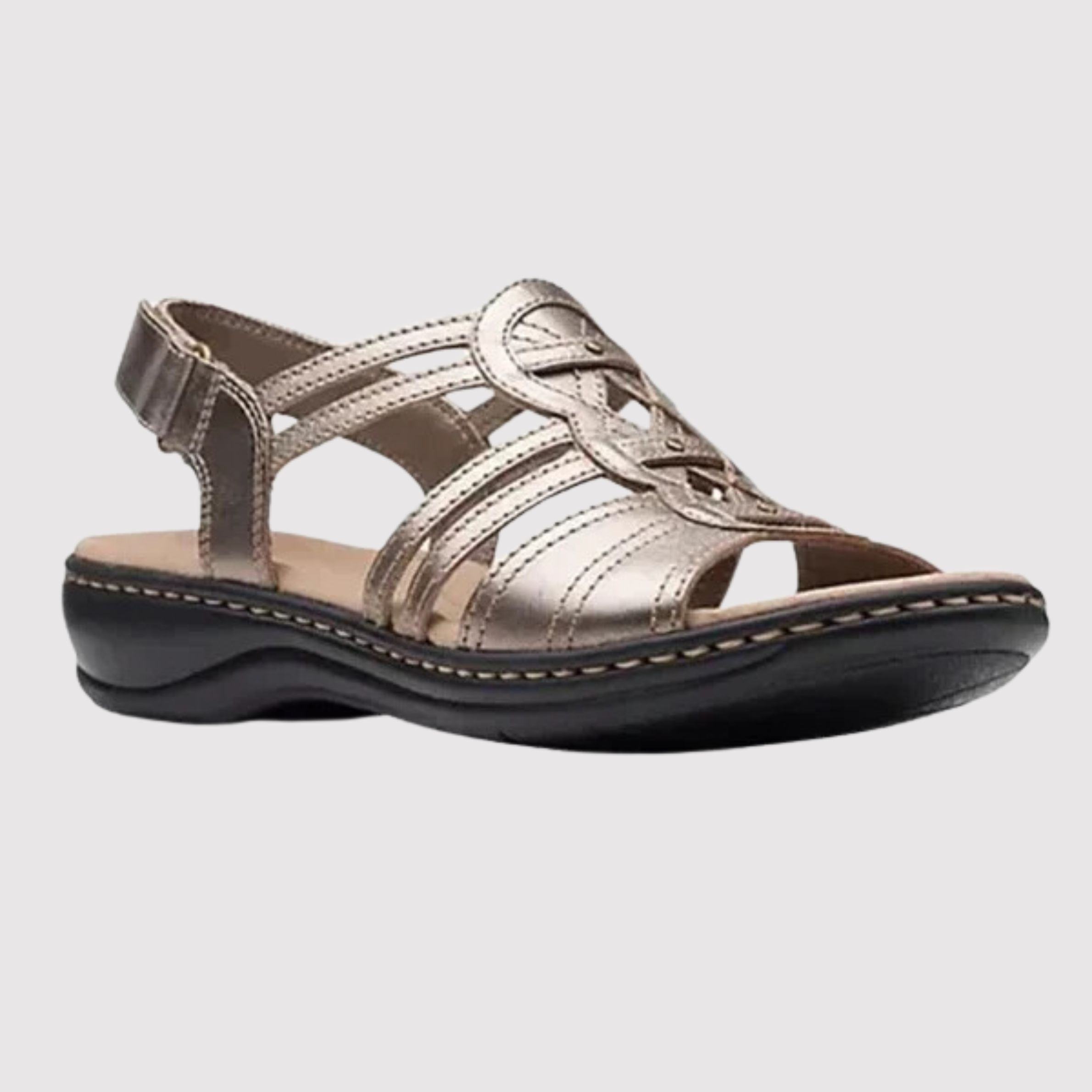 Sandals : Dames Sandalen - Bohemian Geweven Design voor een Trendy en Eclectische Stijl - Zwart in Champagne van Pantino