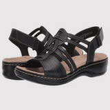 Sandales pour femmes - Design bohème tissé pour un style tendance et éclectique - Noir