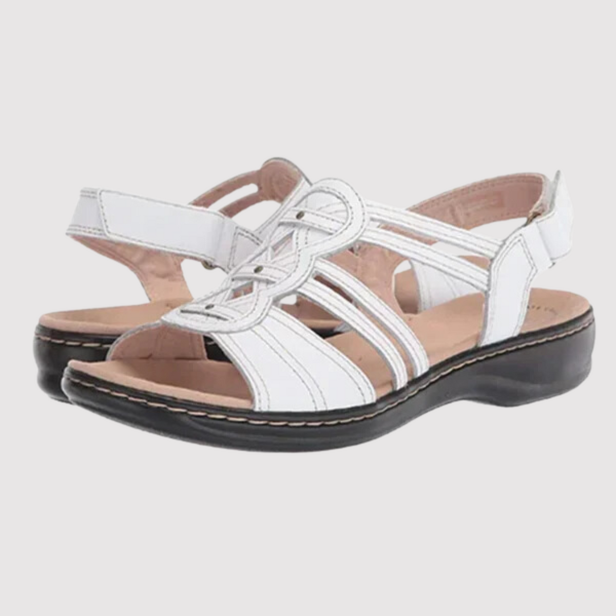 Sandals : Dames Sandalen - Bohemian Geweven Design voor een Trendy en Eclectische Stijl - Zwart in Wit van Pantino