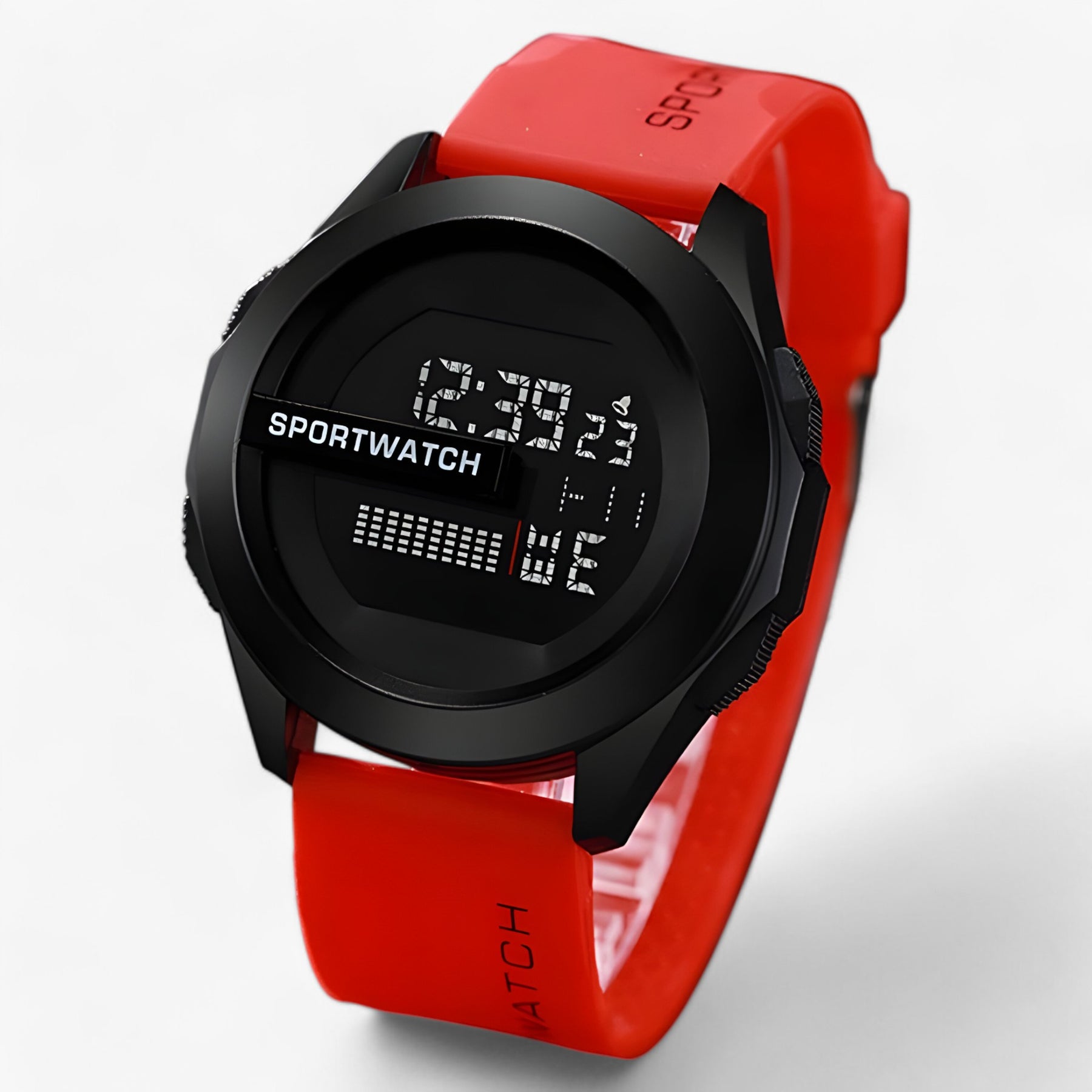 watches : Waterdichte Digitale Horloge A-Leemgroen - Robuust & Betrouwbaar voor Elk Avontuur in A-Rood van Pantino