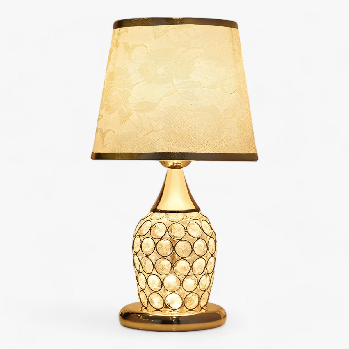 home & garden : EuroCrystal - Tafel Lamp van Kristal in Europese Stijl - Elegante en Romantische Decoratieve Verlichting voor Nachtkastje in A van Pantino