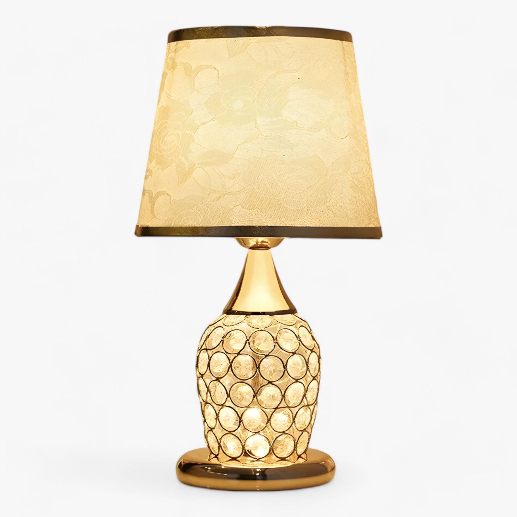 home & garden : EuroCrystal - Tafel Lamp van Kristal in Europese Stijl - Elegante en Romantische Decoratieve Verlichting voor Nachtkastje in A van Pantino