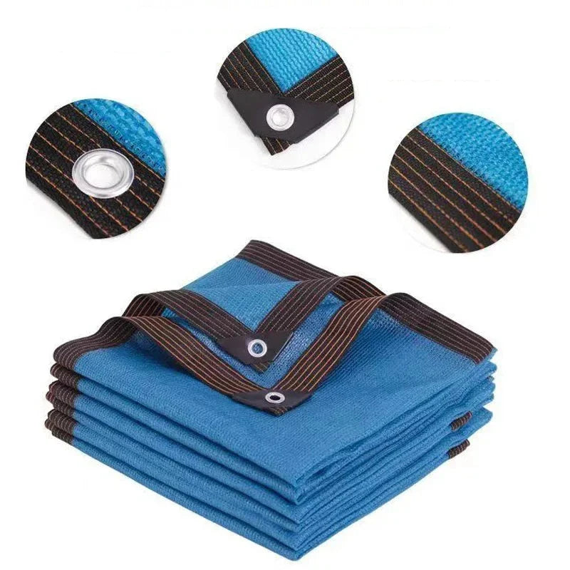 outdoor equipment : Zonneschermnet Zwart HDPE - UV Werend Schaduwdoek voor Terras & Tuin in Blauw 2x2M van Pantino