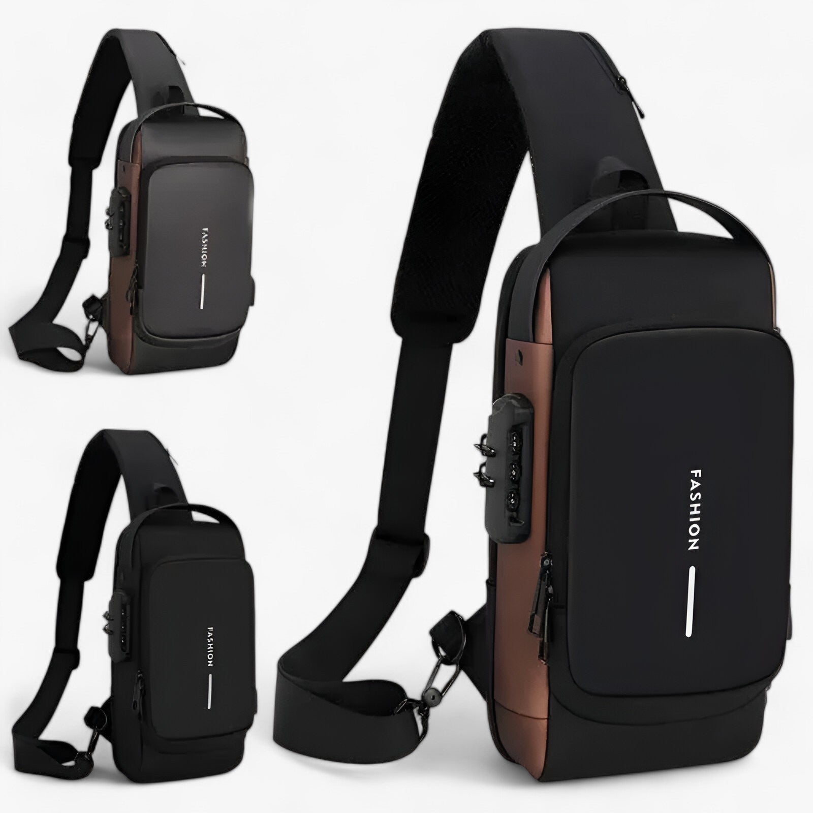 bags : Schoudertas Zwart - Diefstal USB in van Pantino