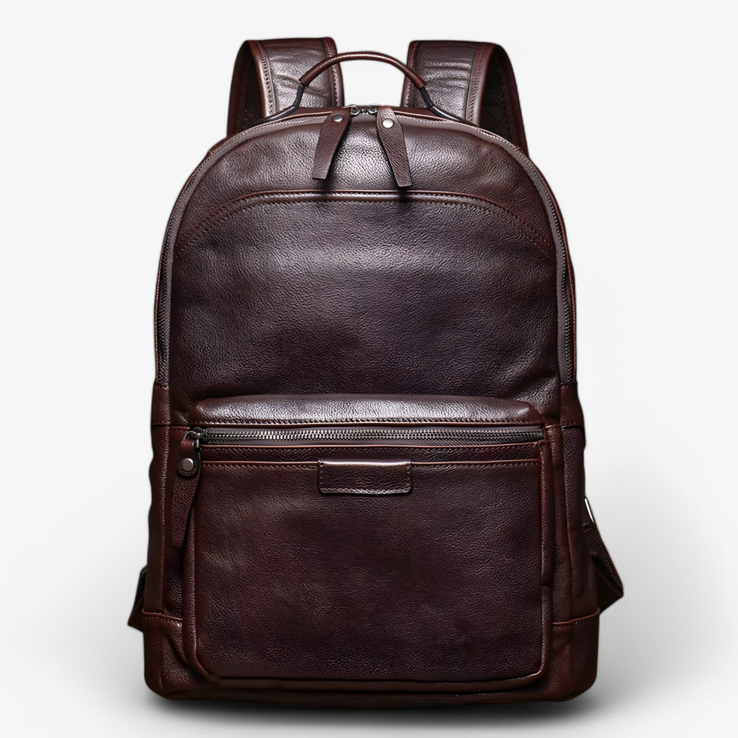 bags : Rugzak Bruin - Diogo Luxe Leren Laptoprugzak - Stijlvol en Ruim in Bruin van Pantino