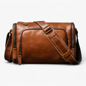 bags : Vintage Schoudertas - Elegant en Multifunctioneel - Zwart in Bruin van Pantino