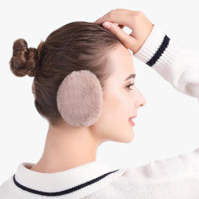 Ear Muffs : Fleece Oorbeschermers Zonder Band - Ultieme Winterwarmte - Zwart-Klein in van Pantino