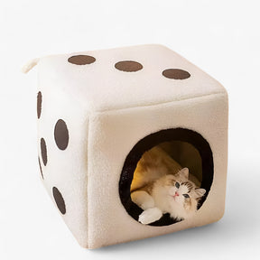 pets : Dobbelsteen Kattenhuis - Warm, Zacht en Opvouwbaar Nest - Zwart in van Pantino