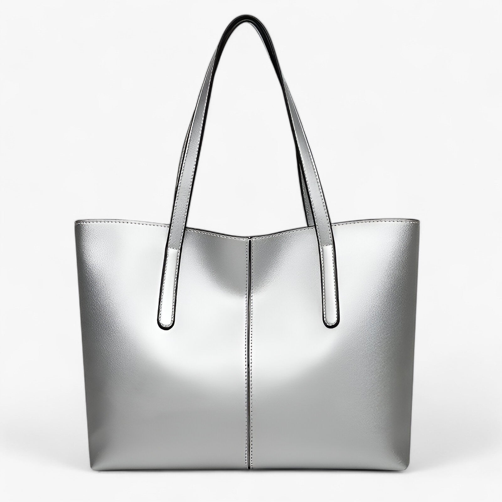 bags : Handtas voor Vrouwen Dames - Ruimte & Kwaliteit in PU Leer - Zwart in zilver van Pantino