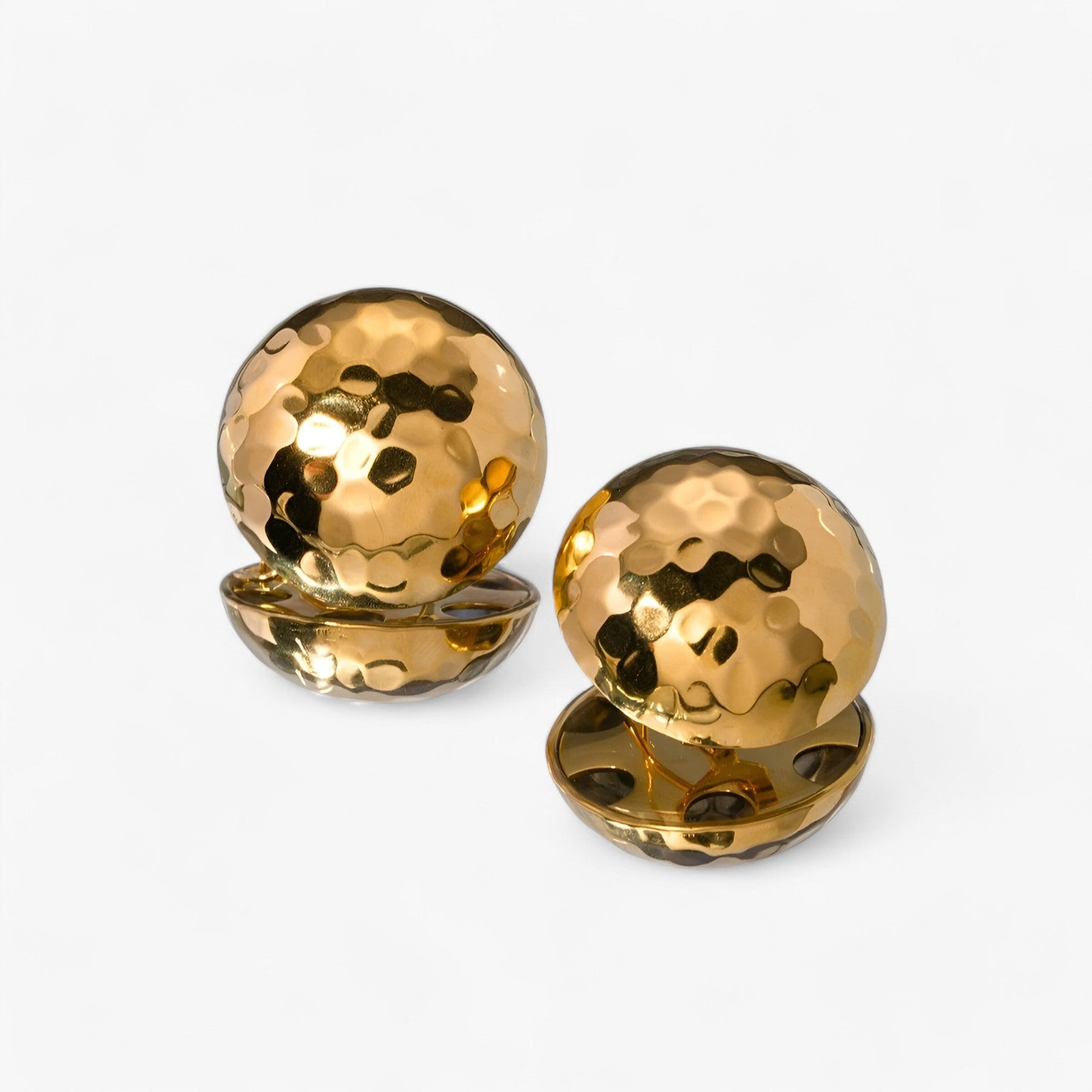 Earrings : Gouden Oorbellen - Klassieke Sieradenstijl - Goud in Goud van Pantino