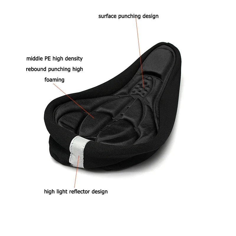 Bicycle Saddle Cover : Gel Zadelhoes ComfortRide - Universeel zwart voor fietsers: comfort & schokabsorptie op elke rit in van Pantino