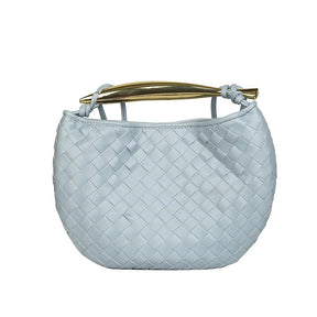 bags : Geweven Schoudertas Dames Goud - Handgemaakt Bohemian in Blauw van Pantino