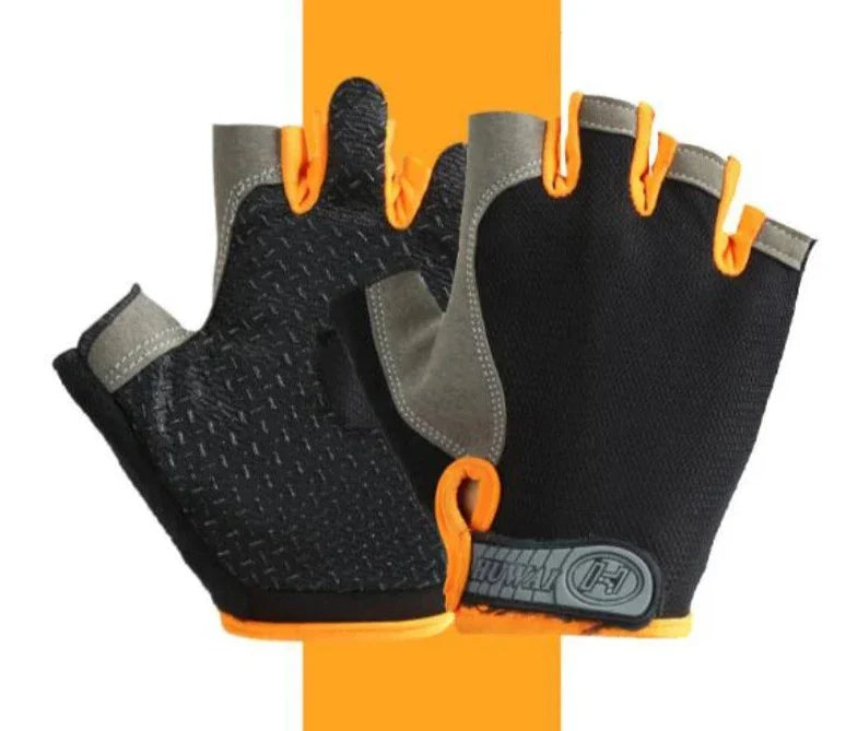 outdoor equipment : Sporthandschoenen Antislip voor Heren & Dames - Ademend, Comfortabel & Duurzaam - Ideaal voor Fitness & Fietsen in Oranje van Pantino