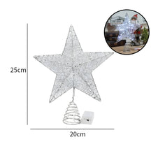 home & garden : Sterrenachtige Elegant - Bovenste Ster Ornamenten Kerstlicht - Verlicht Uw Eindejaarsfeest in 20cm Zilver van Pantino
