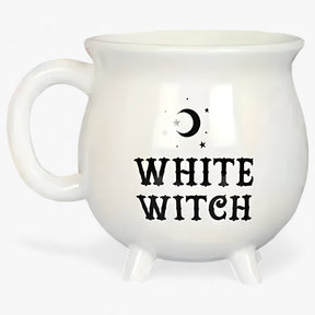 home & garden : WitchySip - Mok in de Vorm van een Ketel - Uniek Ketelontwerp voor Leuke Gelegenheden in Wit 401-500ml van Pantino