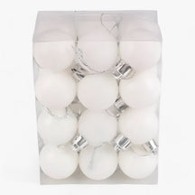 home & garden : Set van 24 Plastic Bollen - Gouden, Rode en Roze Decoraties in Wit van Pantino