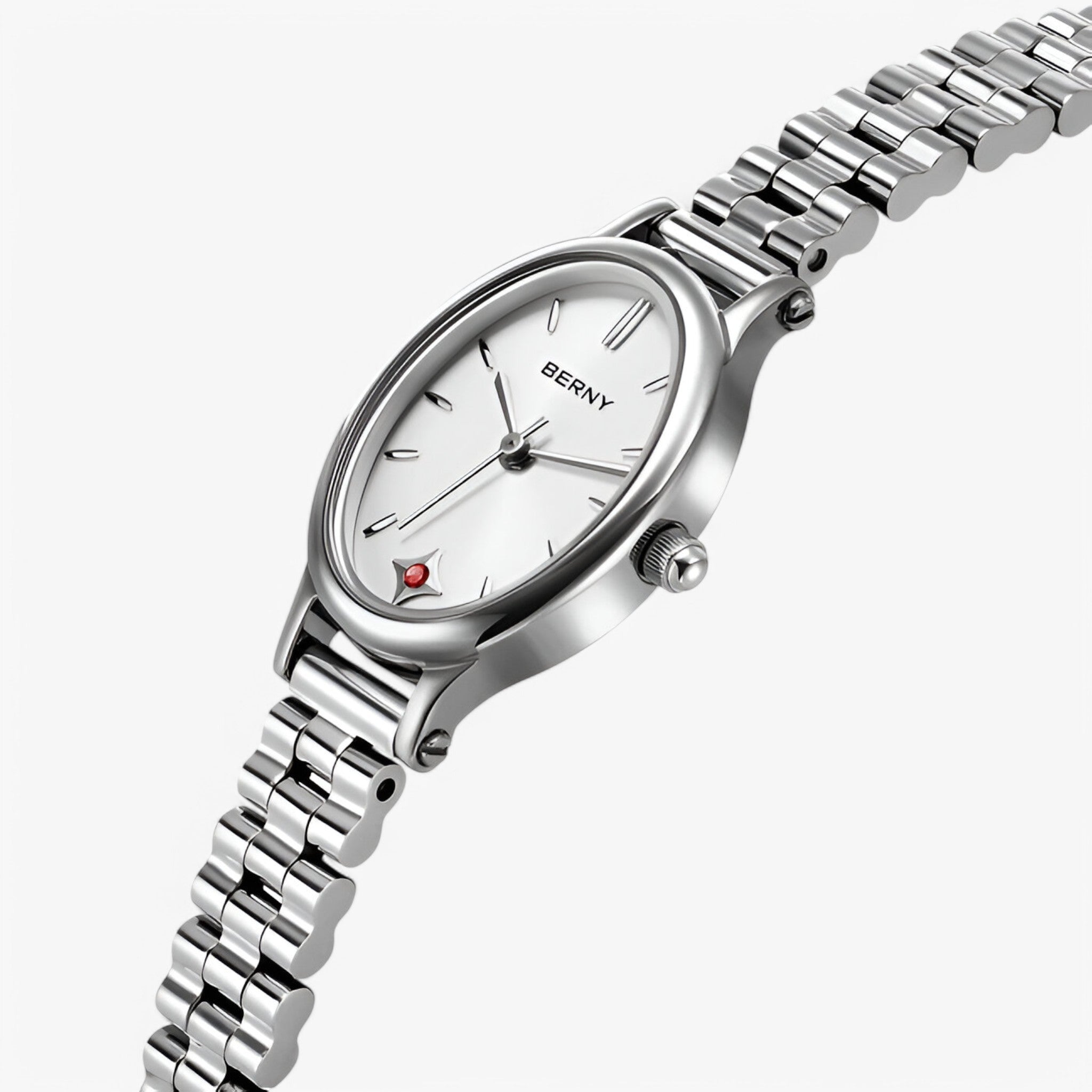 Watch : Minimalistische Ovalen Armbandhorloge Dames - Zwart in van Pantino