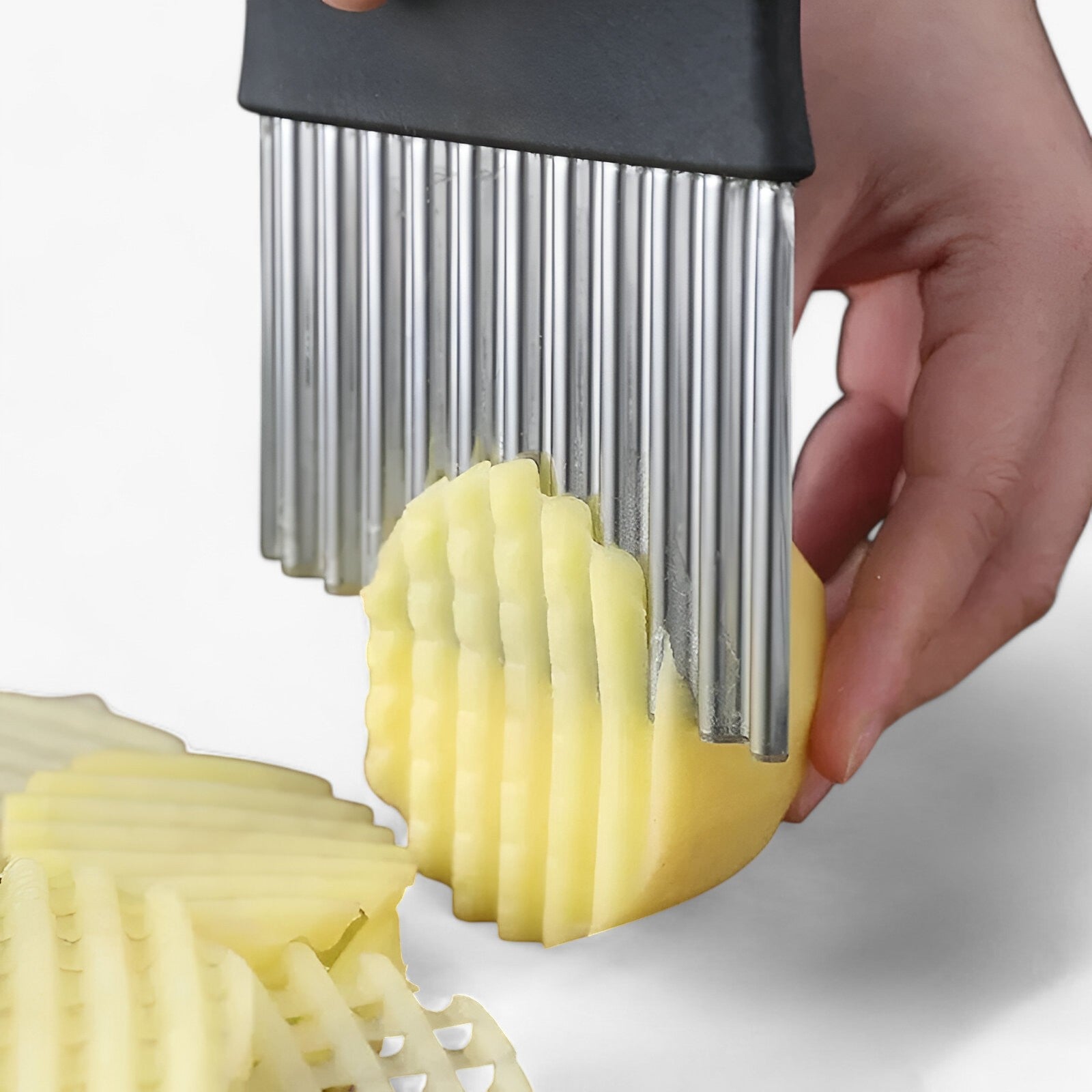 home & garden : ProCut - RVS Aardappelchips & Groente Snijder - Zwart in van Pantino