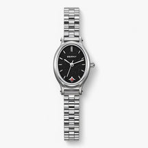 Watch : Minimalistische Ovalen Armbandhorloge Dames - Zwart in Zwart van Pantino