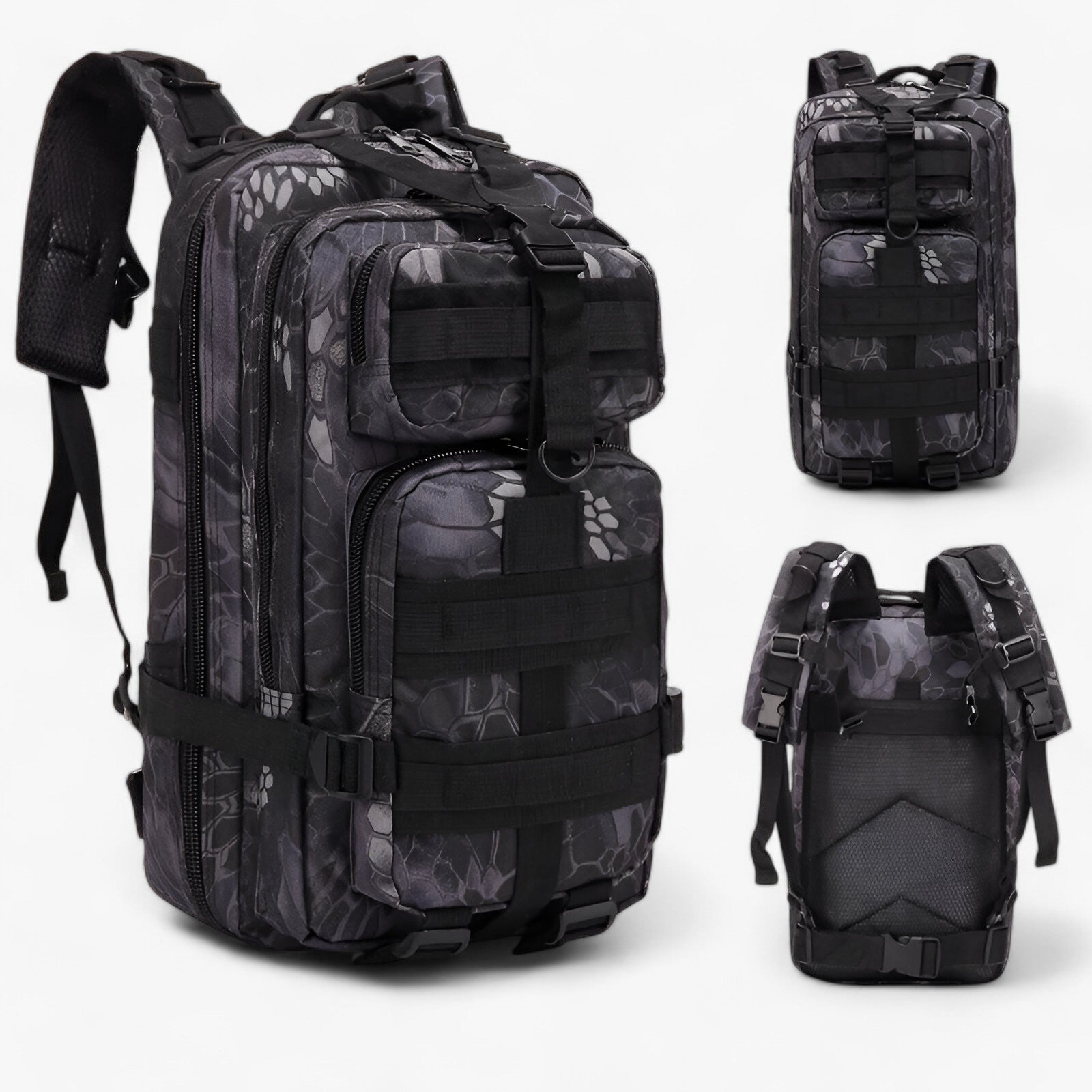 outdoor equipment : Waterdichte Outdoor Rugzak 40L Oranje - Duurzaam Nylon voor Trekking & Reizen in Zwart Grijs van Pantino