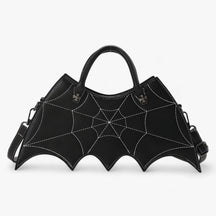 bags : Schoudertas Roze - Spider Web - Trendy en Gedurfd voor Halloween in Zwart 34x7x20cm van Pantino