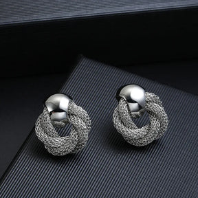 Earrings : Oorbellen Goud - Vintage Gedraaide - Elegante Feestjuwelen in Zilver van Pantino