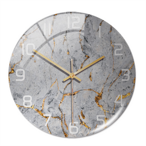 home & garden : Timeless Marble Klok Groen in Licht Grijs van Pantino