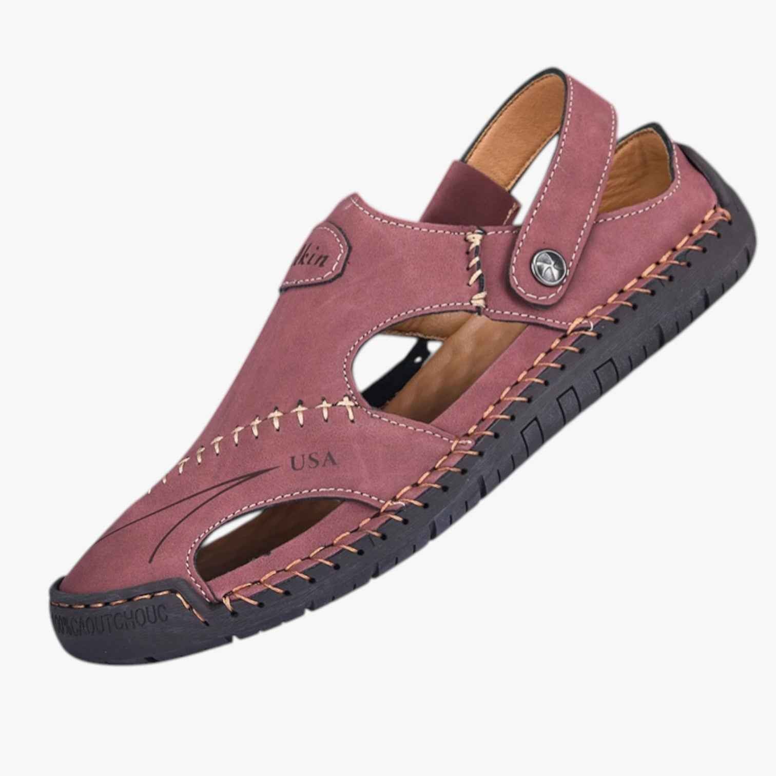 Sandals : Zomersandalen voor heren - Ademend leer en antislipzool voor een vleugje stijl in van Pantino