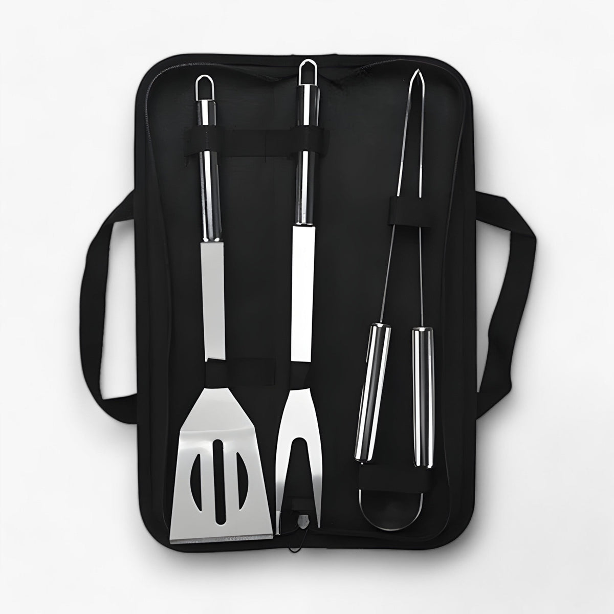 outdoor equipment : BBQ Gereedschapsset Roestvrij Staal in 3 stuks van Pantino