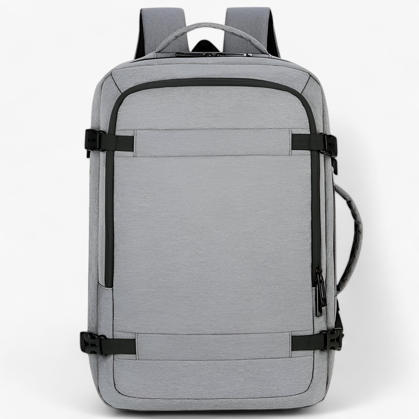 bags : Reisrugzak met USB Heren - Expande Zwart in NEE Expande Grijs 18inch(32x46x15)cm van Pantino