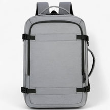 bags : Reisrugzak met USB Heren - Expande Zwart in NEE Expande Grijs 18inch(32x46x15)cm van Pantino