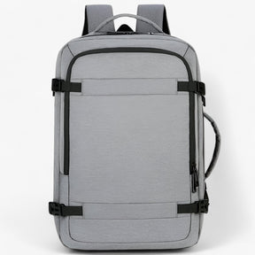 bags : Reisrugzak met USB Heren - Expande Zwart in NEE Expande Grijs 18inch(32x46x15)cm van Pantino