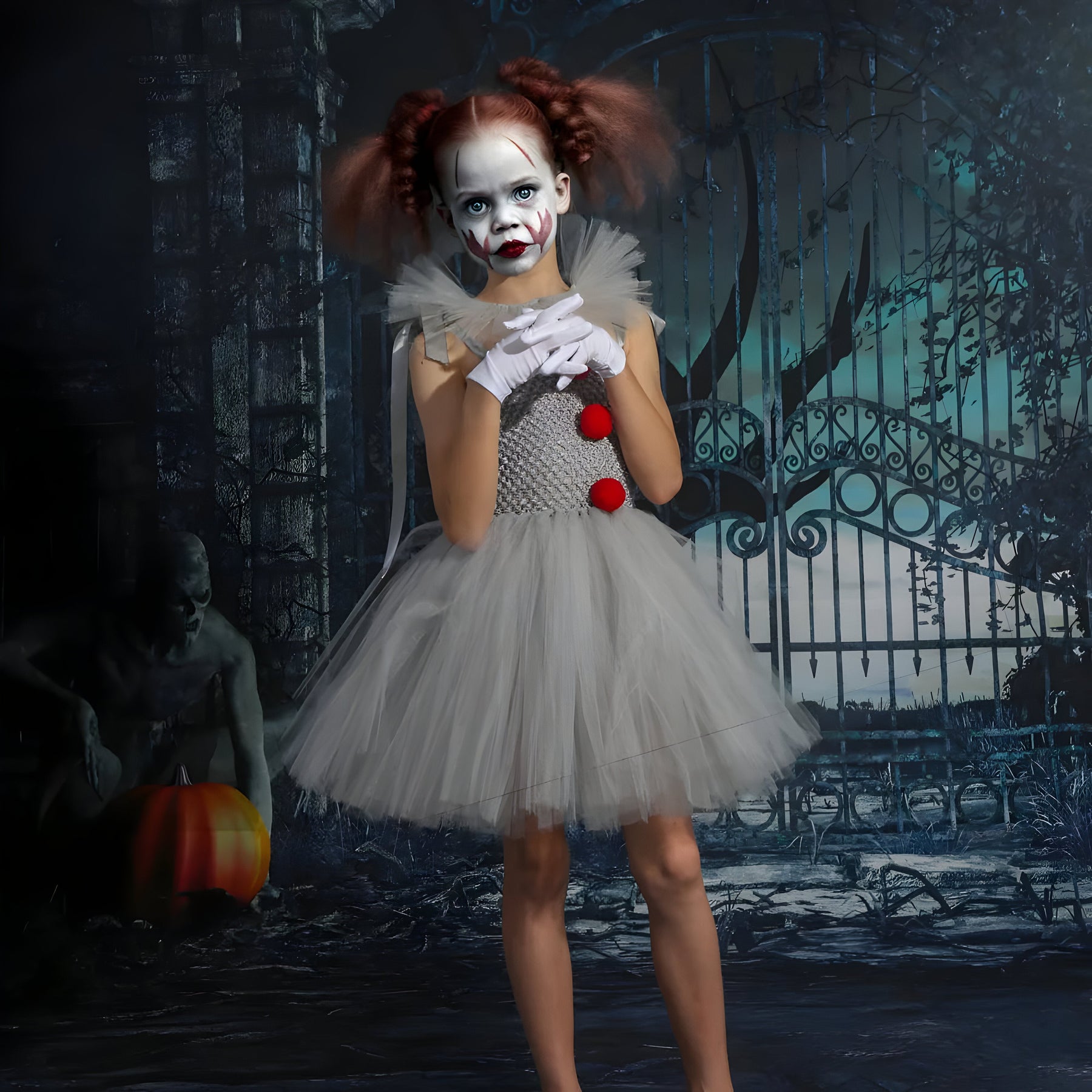 Costume Dress : Tutu Jurk Pennywise Kinderen - Schattige en Angstaanjagende Outfit in van Pantino
