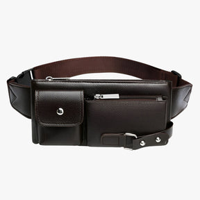 Fanny Pack : Multifunctionele Leren Heuptas Heren Leer - Zwart Maat Groot in van Pantino