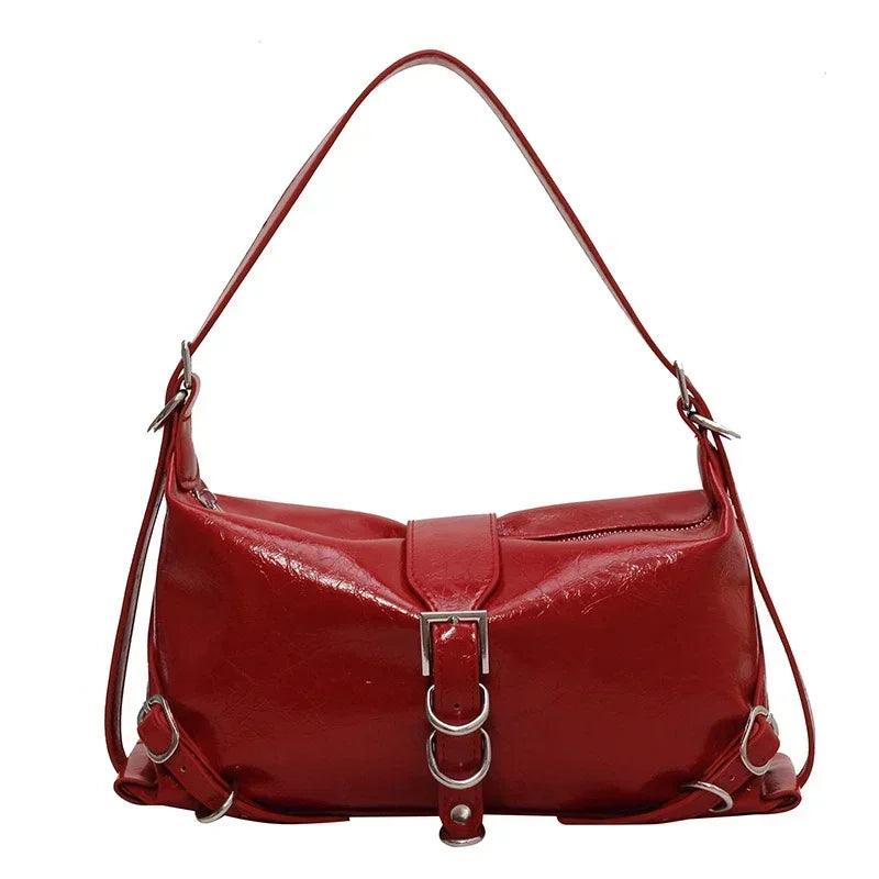 Tassen : Retro Handtas - Zwart in Rood van Pantino