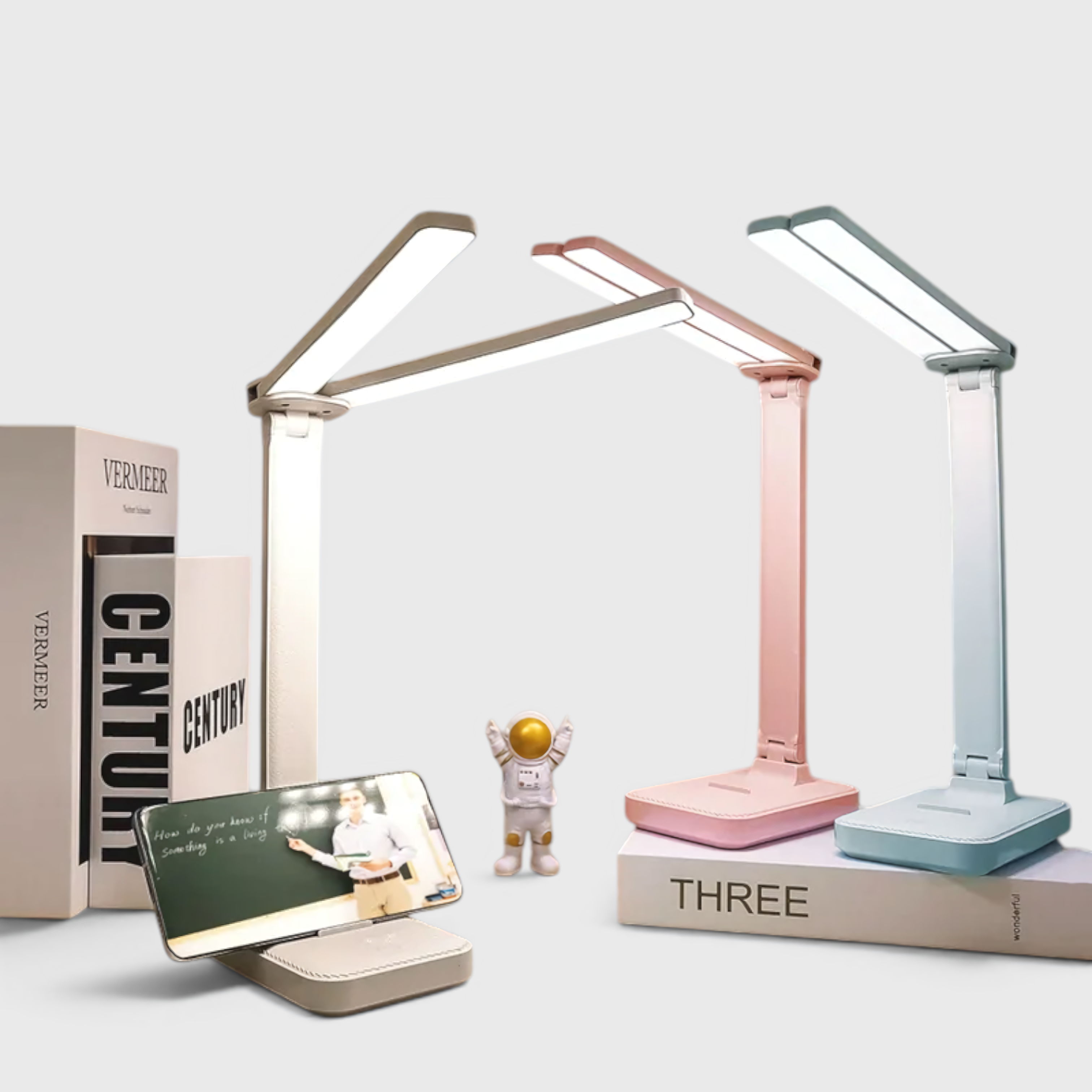 HL – Lighting – Indoor – Table Lamps : Draadloze LED Bureaulamp - Oplaadbaar, dimbaar, opvouwbaar ABS in van Steiner-boutique