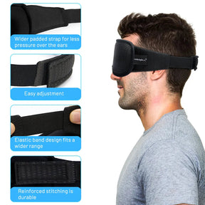 other : UltraComfort 3D Slaapmasker: Perfecte Duisternis - Zwart in van Pantino