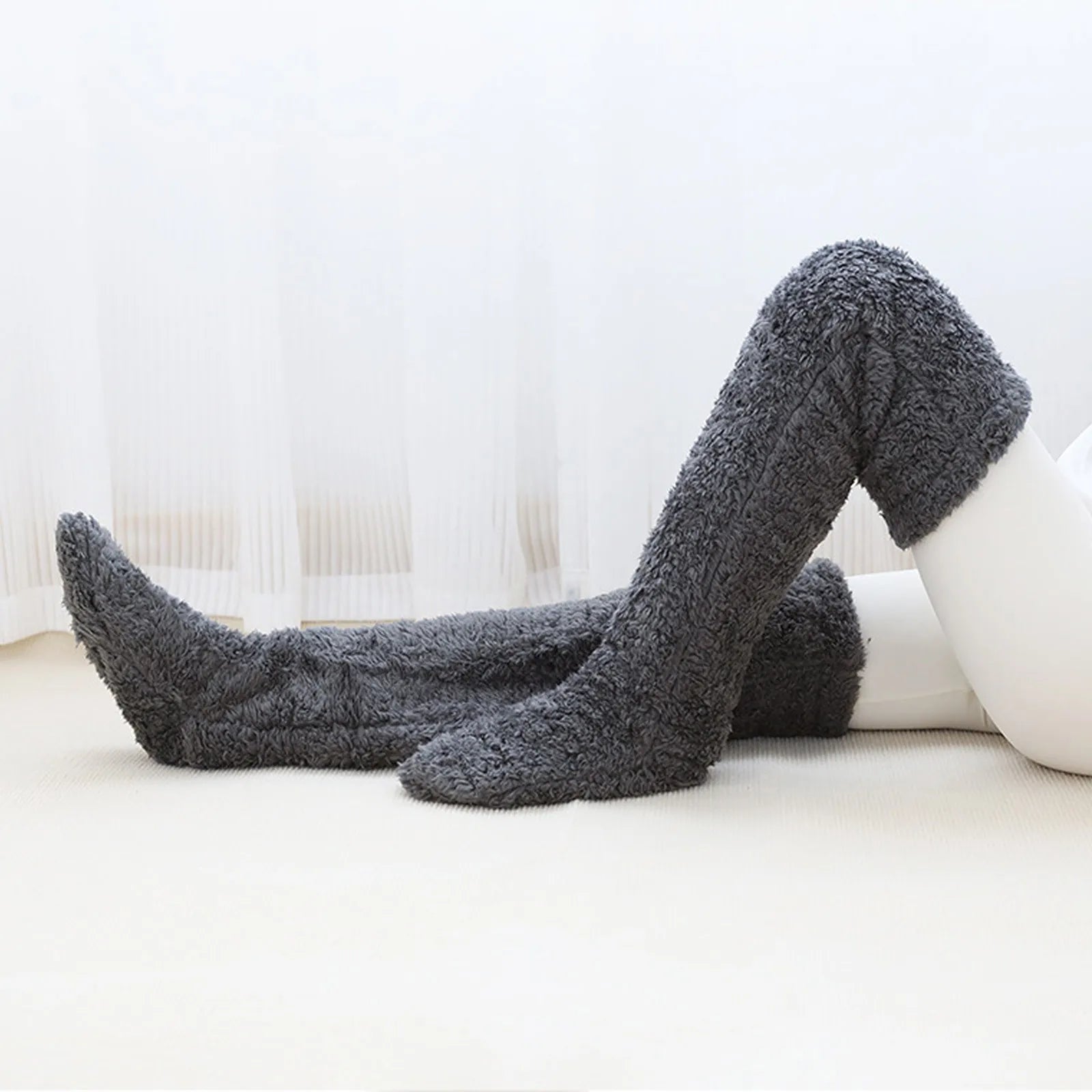 Socks : ComfySocks - Blijf Knus en Warm Deze Winter - Blauw in Zwart One Size van Pantino
