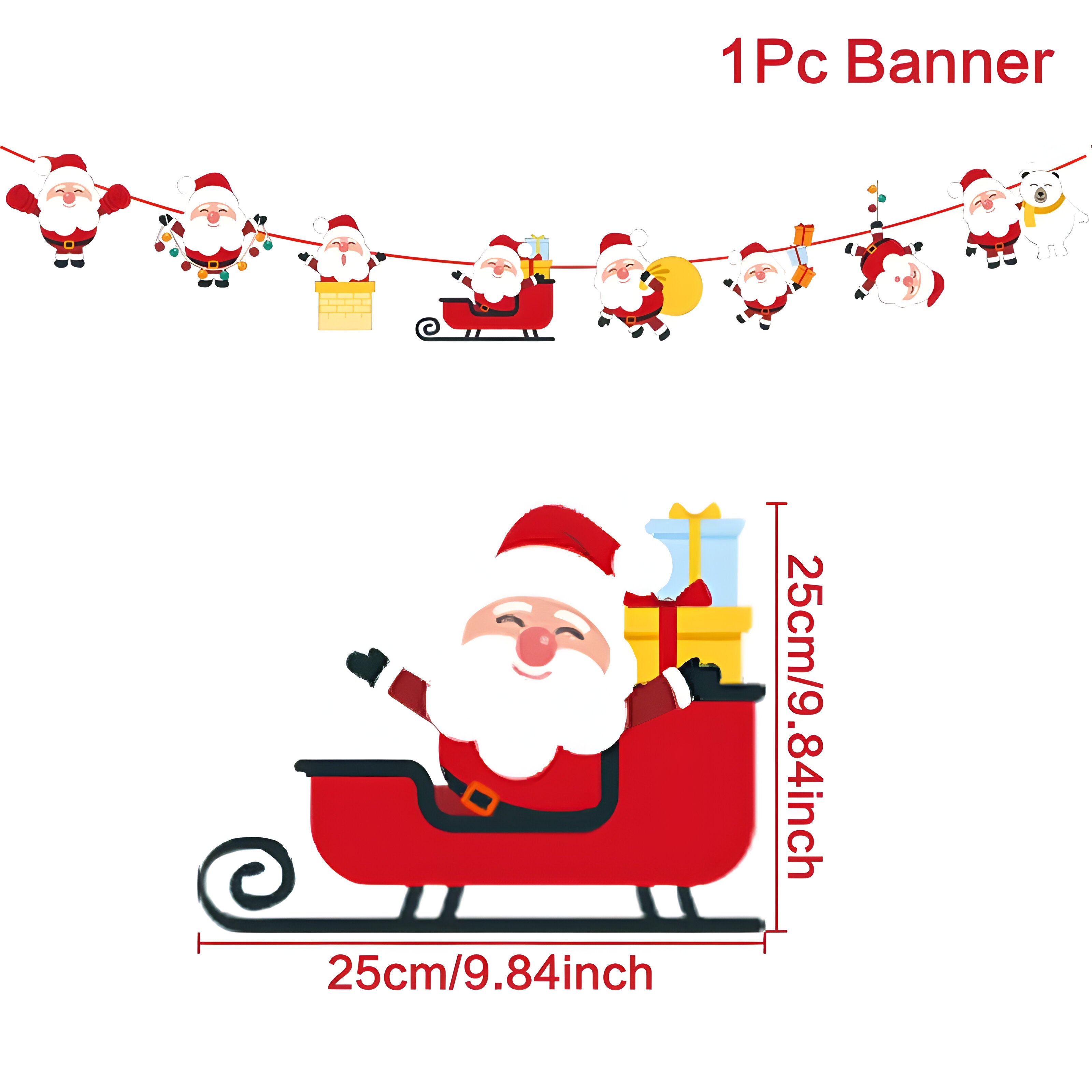 home & garden : VrolijkBanner - Kerstbannerslinger - Voeg een Feestelijk Tintje Toe aan Uw Huis in 17 van Pantino