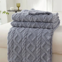 home & garden : FleeceBlanket - Warme Deken van Reistextiel Fleece - Grijs in Grijs van Pantino