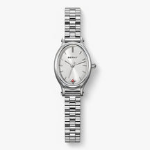 Watch : Minimalistische Ovalen Armbandhorloge Dames - Zwart in Wit van Pantino