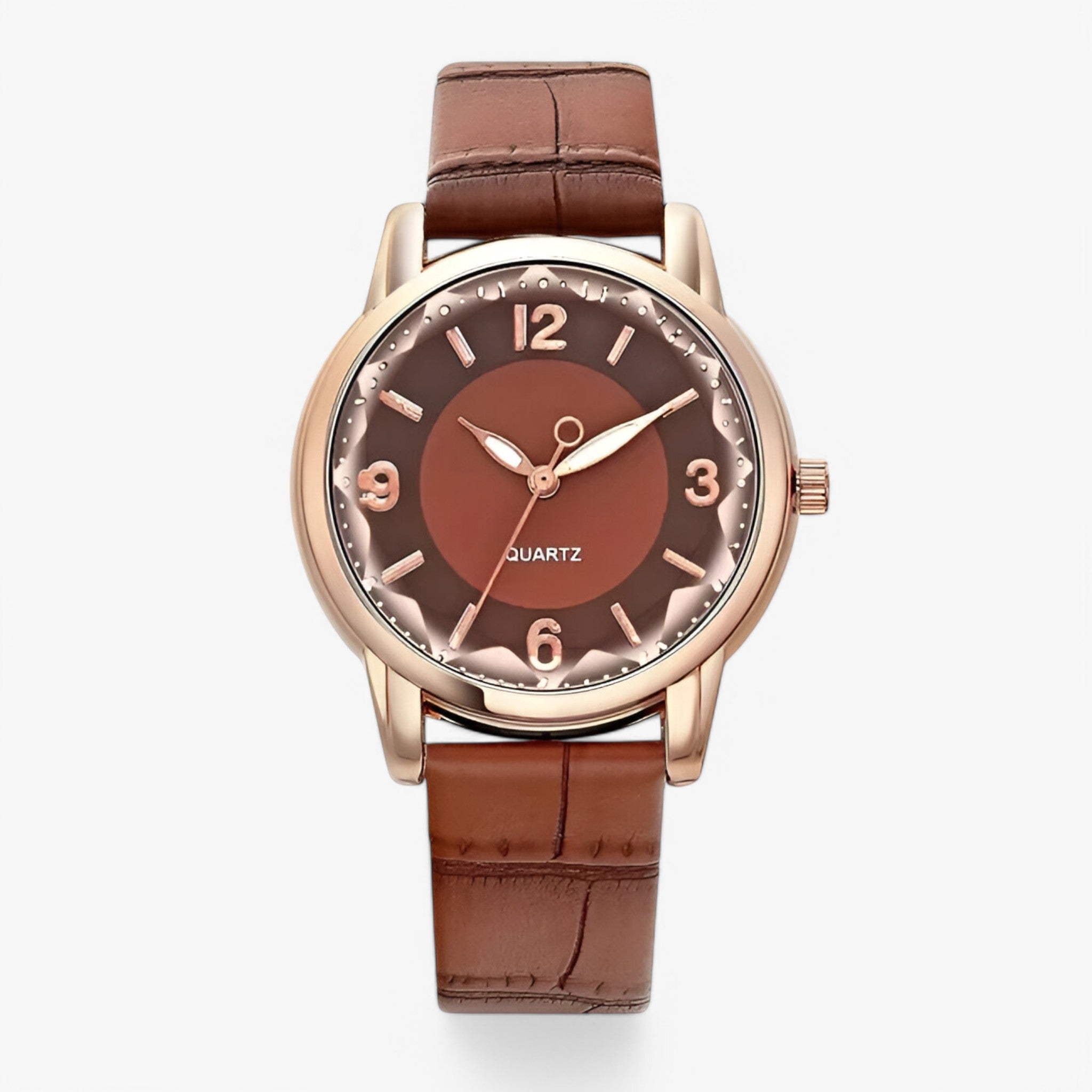 Watch : Elegant Design Luxe Quartz Dameshorloge - Lichtpaars in Bruin van Pantino