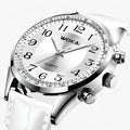 Horloge Heren Licht Wit - Casual Leren Sporthorloge