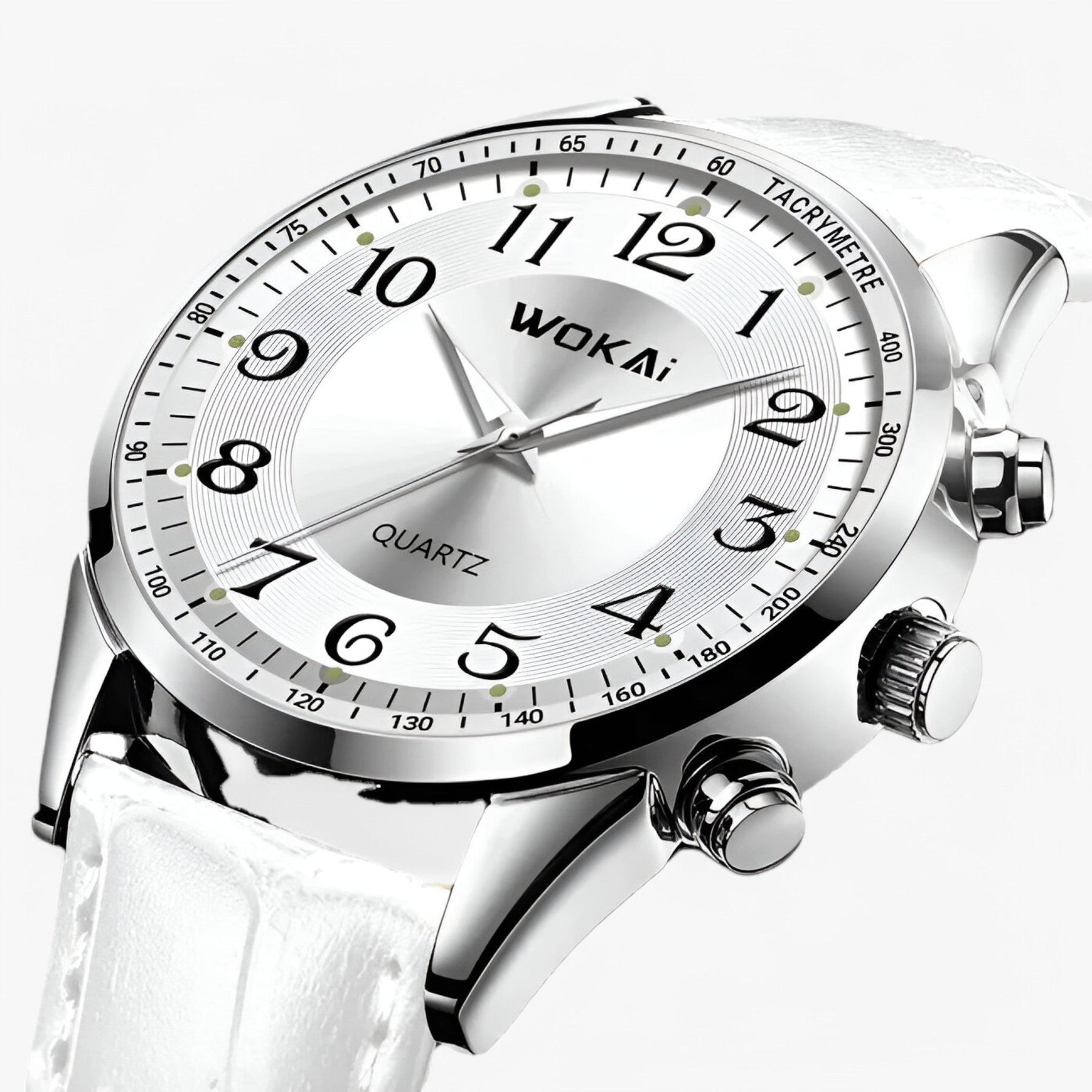 watches : Horloge Heren Licht Wit - Casual Leren Sporthorloge in van Pantino