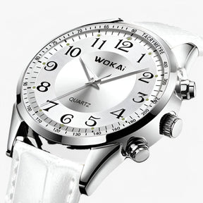 watches : Horloge Heren Licht Wit - Casual Leren Sporthorloge in van Pantino