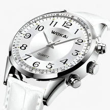 watches : Horloge Heren Licht Wit - Casual Leren Sporthorloge in licht wit van Pantino