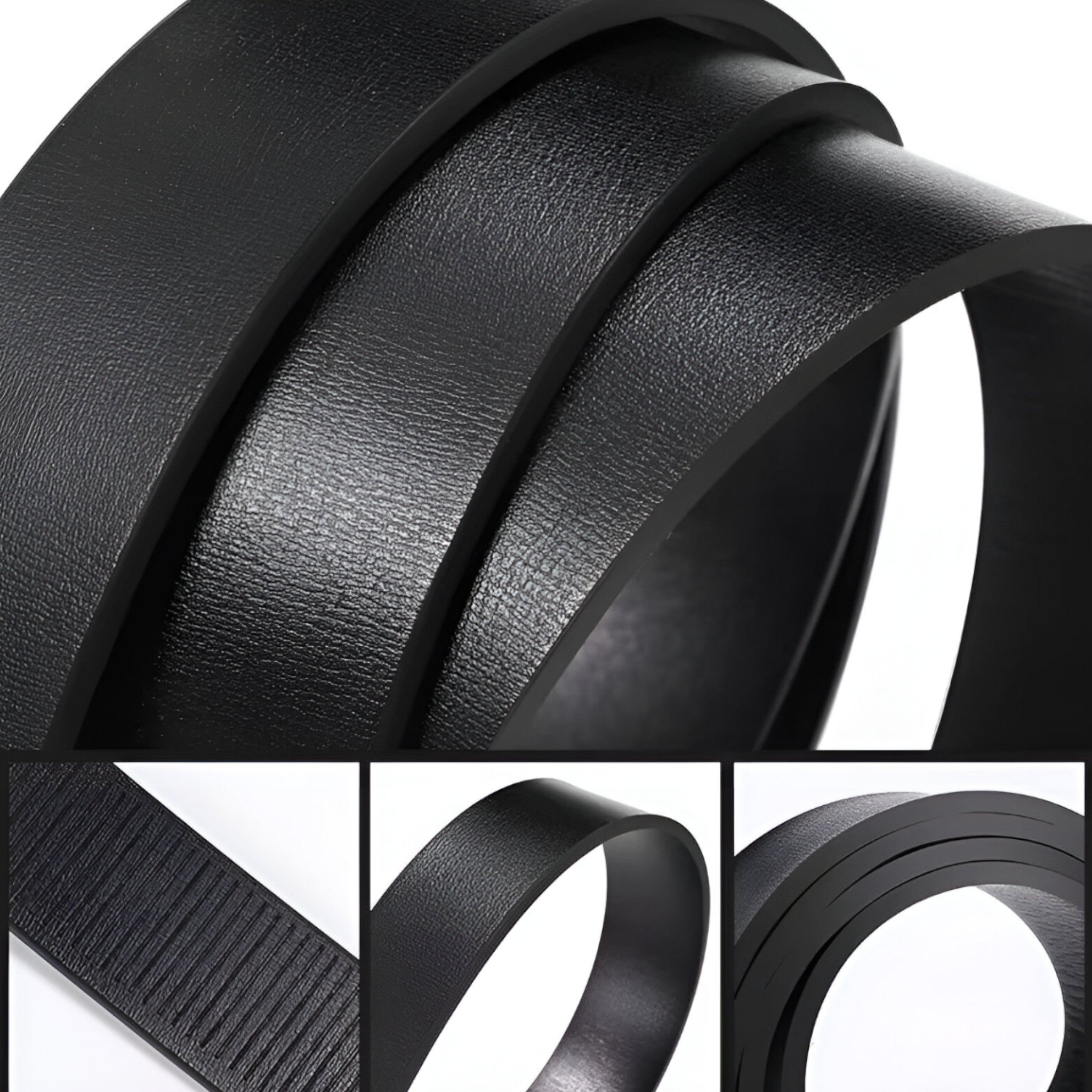 Heren Klassieke Riem van Echt Zwart Leer - Elegant en Functioneel voor Elke Gelegenheid