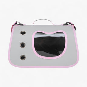 bags : Zoë - Transparante Ademende Katten Reistas in Kat gezicht roze zoals show van Pantino